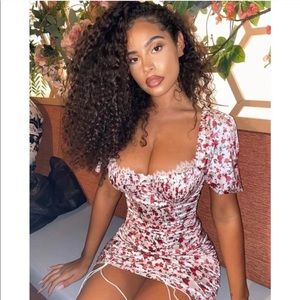 For Love and Lemons Melrose dress White Floral Valentine’s Day Dress